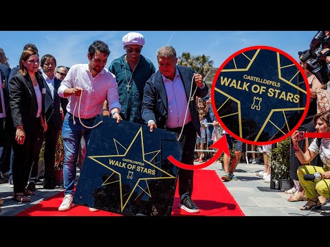 🤩 BARÇA & RONALDINHO open walk of fame in Castelldefels 🌟🌴