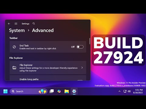 New Windows 11 Build 27924 – Next Windows 11 Version News, New Features and Fixes (Canary)