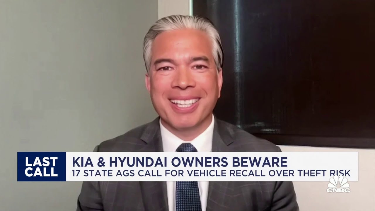 California AG Rob Bonta on calls for Kia and Hyundai to recall vehicles over theft risk