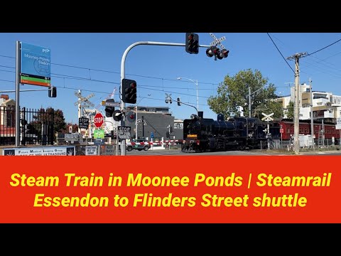 Steam Train in Moonee Ponds | Steamrail Victoria push and pull Essendon Shuttle