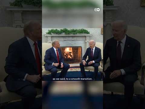 Biden and US President-elect Trump meet in Oval Office | DW News #dwshorts