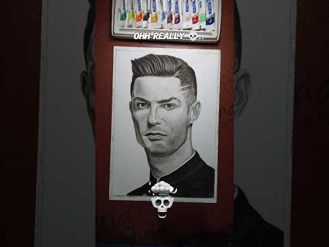 You can't draw Ronaldo realistically." Oh, really? 👀 🐐 #shorts #art #drawing #sketch