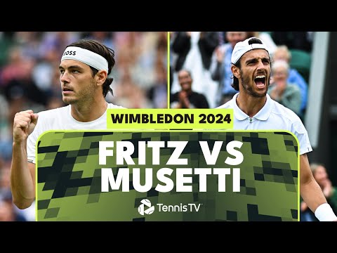 Taylor Fritz vs Lorenzo Musetti Quarter-Final Clash | Wimbledon 2024 Match Highlights