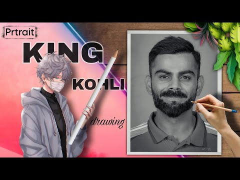 Virat kohli portrait. #virat #viratkohli #kohli #cricket #drawing #art #sketch #shorts