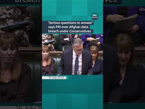 'Serious questions to answer' says PM over Afghan data breach under Conservatives #itvnews