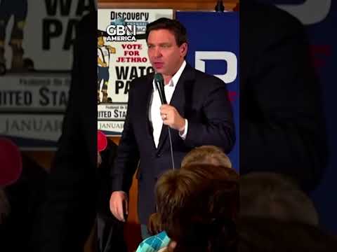 Florida Governor Ron DeSantis confronts heckler at a campaign in Ames, Iowa #GBNAmerica #GBNews