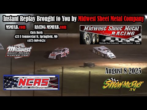Instant Replay Brought to You by Midwest Sheet Metal Company North Central Arkansas Speedway 8-8-25 - dirt track racing video image