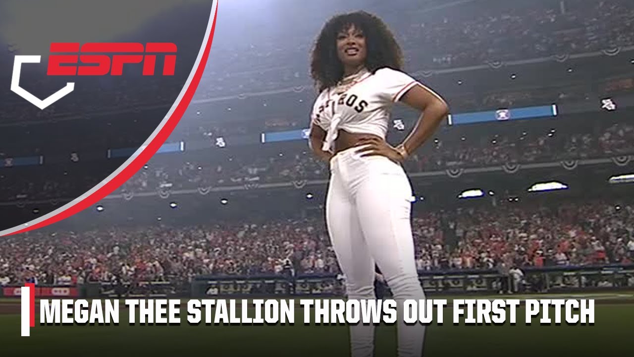 Megan Thee Stallion throws first pitch on Astros Opening Day | MLB on ESPN