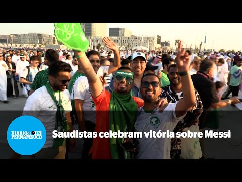 Sauditas celebram vitória histórica sobre a Argentina