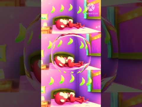 monkey dreaming of a bananas 🙊🙈#shortvideo #animation #littleangel #kinemaster