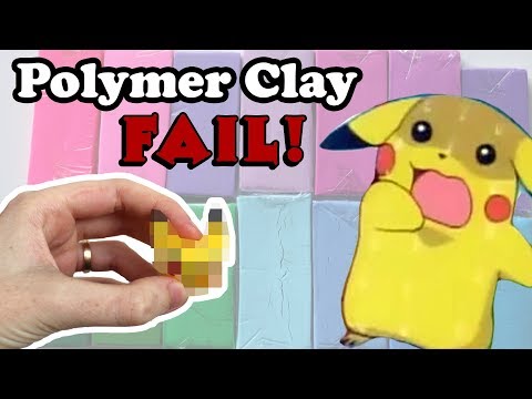 TRYING POLYMER CLAY FOR THE FIRST TIME - Ends in Pikachu fail! Artist tries to craft