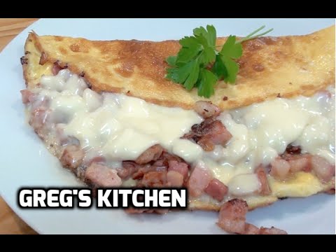 BACON CHEESE OMELETTE - How To Recipe - Greg's Kitchen - UCGXHiIMcPZ9IQNwmJOv12dQ