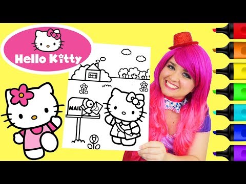 Coloring Hello Kitty Sanrio Coloring Book Page Colored Markers Prismacolor | KiMMi THE CLOWN - UCiSRILqVmWbYfxgT3YNIRww