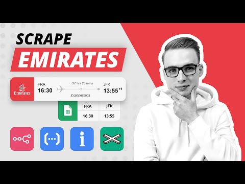 How to scrape Emirates flight fares to Google Sheets with n8n and Puppeteer (free script)