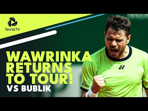 Best Shots & Rallies From Stan Wawrinka's Return To Tour vs Alex Bublik! Monte-Carlo 2022