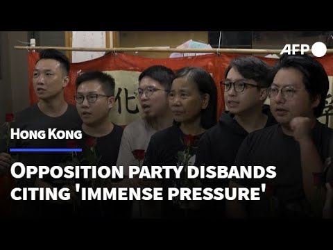 Hong Kong opposition party disbands citing 'immense' pressure | AFP