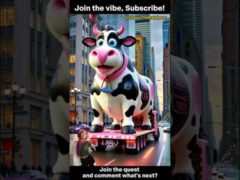 🥰 GIANT HAPPY COW on the platform - whats she doing there? 🥰 #cuteanimals  #cowlover #lovely #shorts