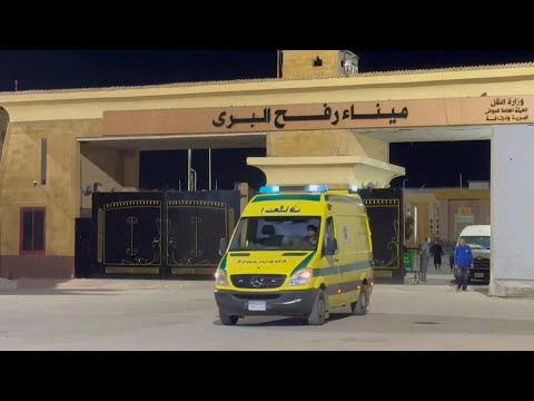 Ambulances transport Gaza evacuees into Egypt via Rafah crossing | AFP