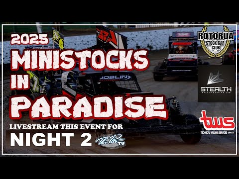 2025 Stealth Engineering Ministocks in Paradise Night 2 - TWS Paradise Valley Speedway, Rotorua - dirt track racing video image