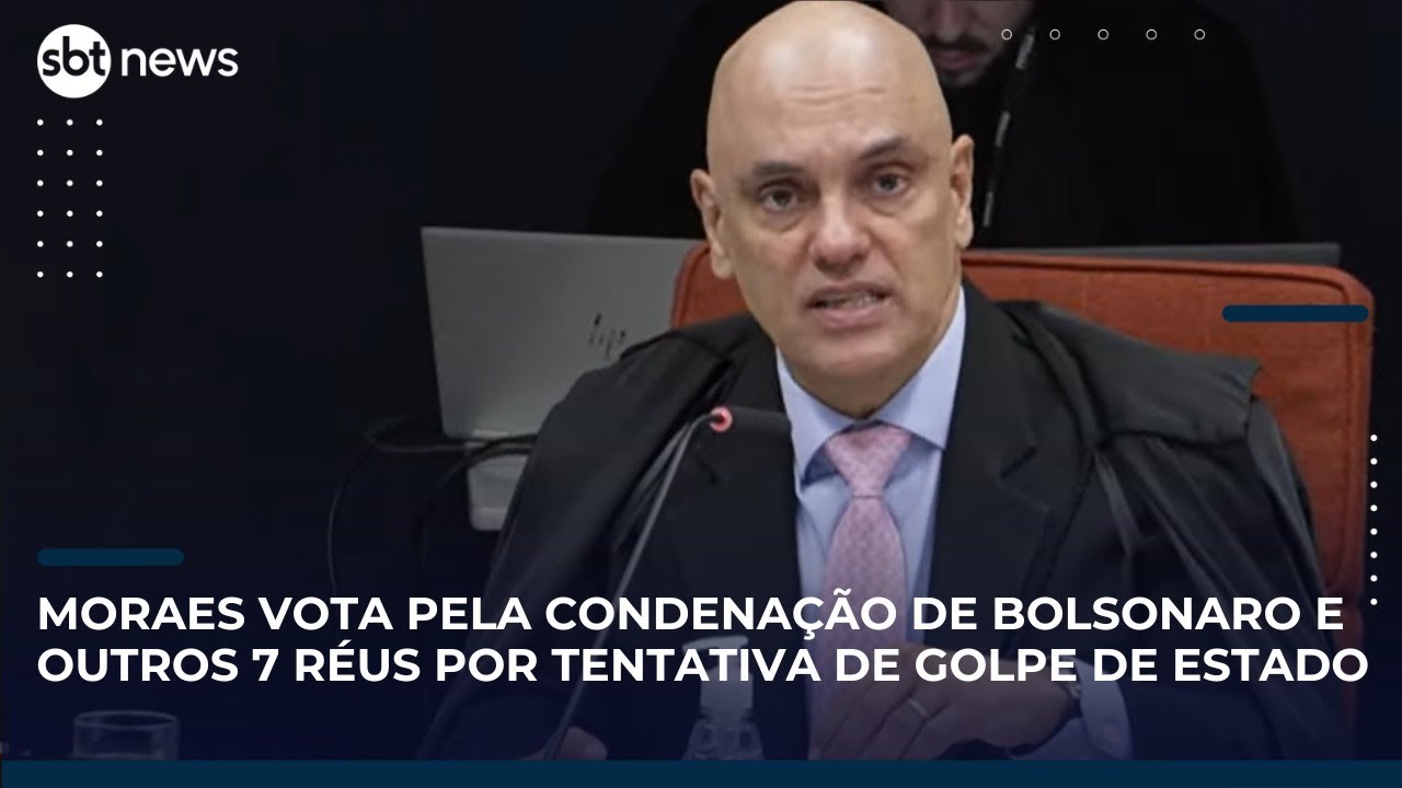 Moraes conclui voto e afirma que Bolsonaro liderou organização criminosa com apoio de militares