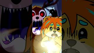 恐ろしいシカのモンスターがいる森で99日間生き残れる？？ #shorts  #のーわん #アニメ