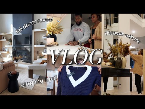 VLOG: Decorate With Me, Clothing Haul & Fall Home Decor Reveal!