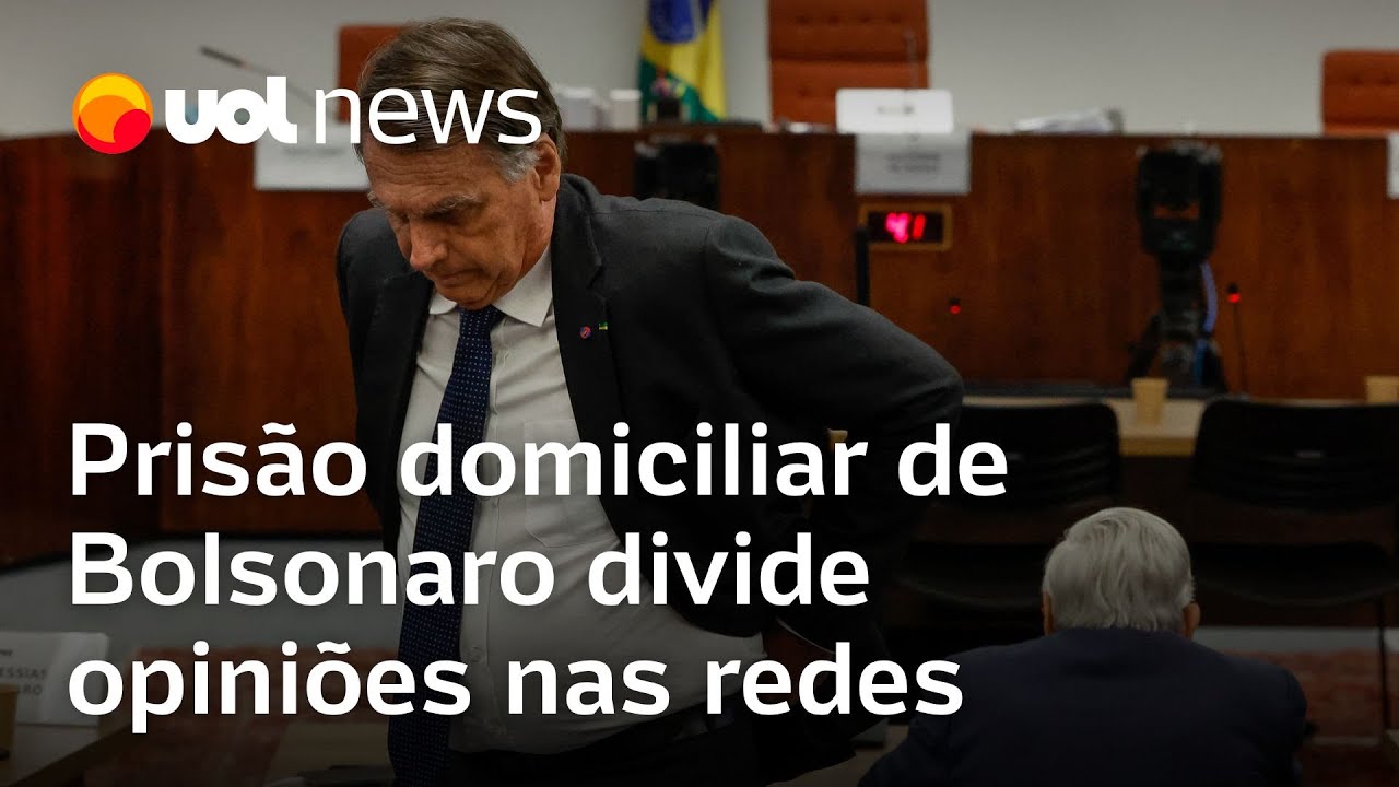 Prisão domiciliar de Bolsonaro nas redes 53 são a favor e 47 contra diz Quaest
