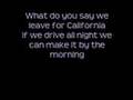 Metro Station-California w/ Lyrics