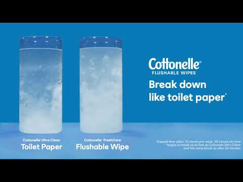 Cottonelle® Flushable Wipes that Break Down Like Toilet Paper*