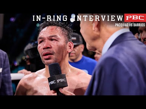“”I thought I won the fight. It was a close fight.” | Manny Pacquiao In-Ring Interview