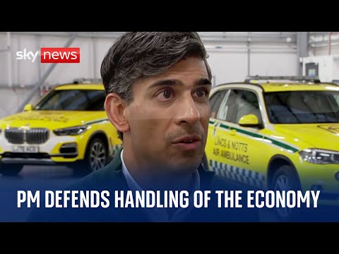 PM Rishi Sunak defends his handling of the economy and says migration levels still 'far too high'