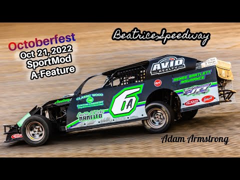 10/21/2022 Beatrice Speedway Octoberfest Night 1 SportMod A-Feature - dirt track racing video image