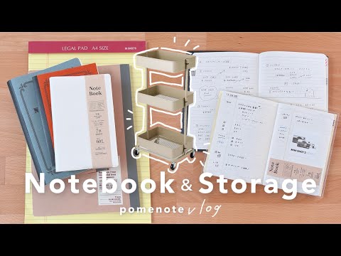溺愛ノートの使い方📚文具の収納方法｜無印良品、DAISO、ニトリ｜手帳タイムvlog #journaling