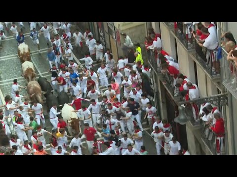 First bull run of San Fermin festival in Pamplona | AFP