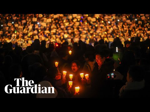 Protesters gather outside South Korea's National Assembly
