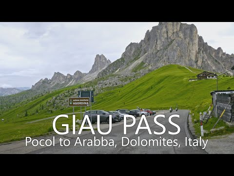 4K Scenic Drive to Giau Pass | Pocol to Arabba, Italy [Remake]