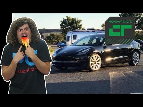 The First Production Tesla Model 3 Rolls Off the Line | Crunch Report - UCCjyq_K1Xwfg8Lndy7lKMpA