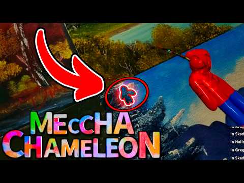 meccha chameleon but we hide in BOB ROSS PAINTINGS