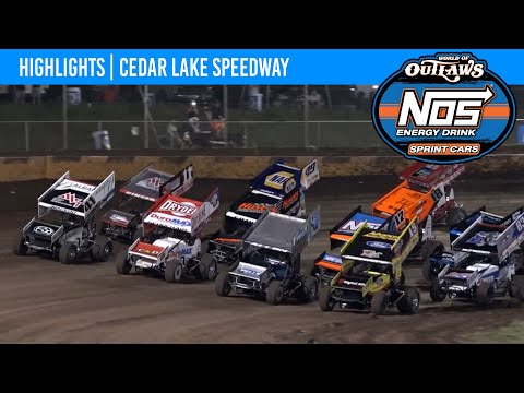 World of Outlaws NOS Energy Drink Sprint Cars Cedar Lake Speedway July 1, 2022 | HIGHLIGHTS - dirt track racing video image