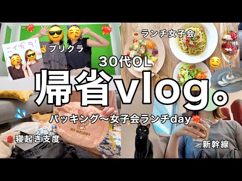 【帰省vlog】早朝パッキングで新潟へ🚄🎒女子会ランチで濃密day🍝❤️‍🔥【30代OL】