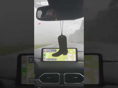 Weather phenomenon seen on US highway