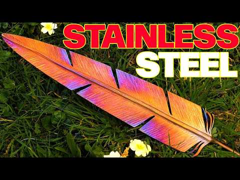 Blacksmithing- Forging stainless steel into a Feather