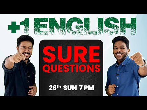 7PM | +1 English Sure Questions Live | English Exam | Plus One English Sure Questions | Exam Winner
