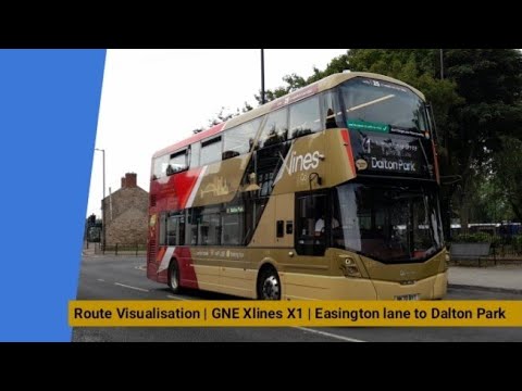 Route Visualisation | GNE Xlines X1 | Easington lane to Dalton Park