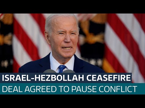 Israel and Hezbollah reach ceasefire deal to pause fighting, Biden confirms | ITV News