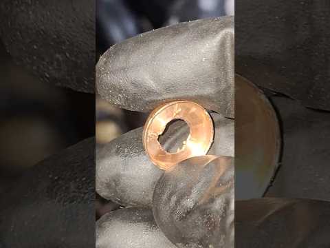 Copper Washer Fused To the Head #shorts