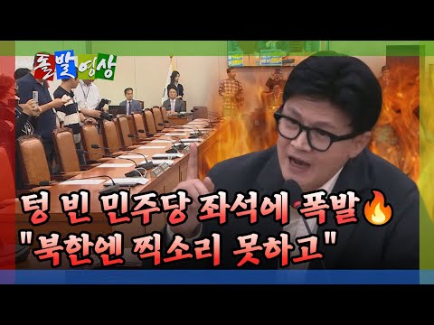 [돌발영상] 텅 빈 민주당 좌석에 폭발 "북한엔 찍소리 못하고" / YTN