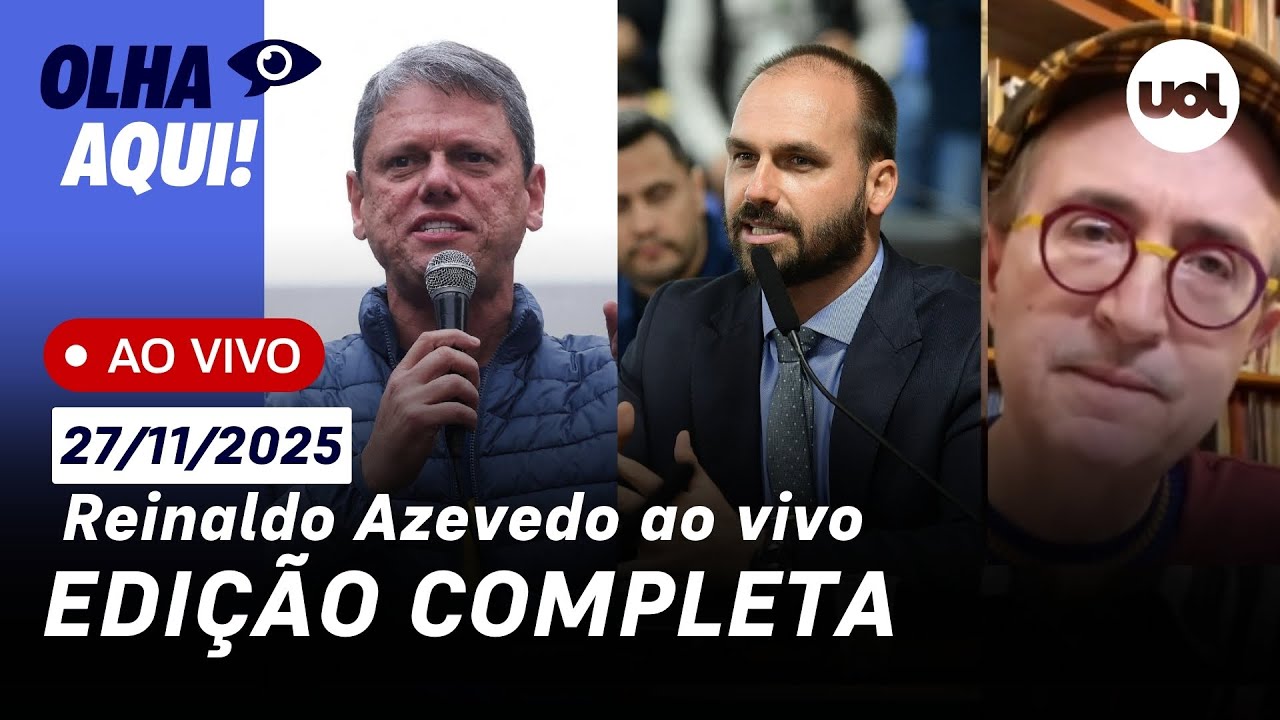 Reinaldo ao vivo: Eduardo Bolsonaro critica Tarcísio; Lula traça plano para 2026 e mais notícias