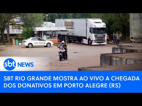 🔴 SBT Rio Grande mostra ao vivo a chegada dos donativos em Porto Alegre (RS)