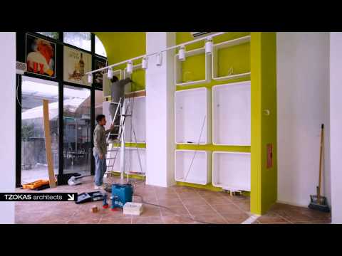 A timelapse of the construction of a TZOKAS architects pharmacy project.